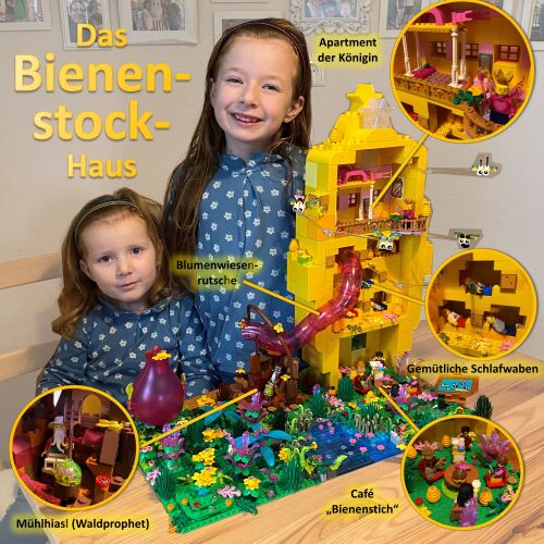 Viele Ideen und Deatils stecken im großartigesn Bienenstockhaus aus LEGO® Steinen.