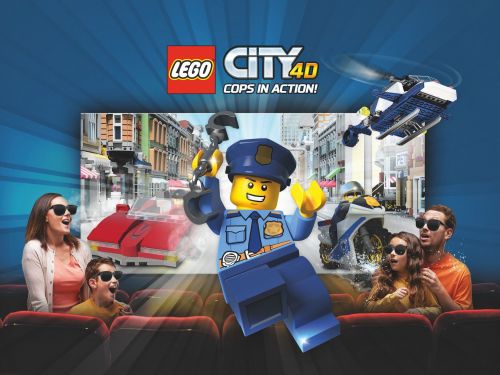 Ab dem 2. Juni gehen die Film-Helden der LEGO City Polizei im neuen 4D-Film "LEGO City 4D - Cops in Action" auf turbulente Ganovenjagd im LEGOLAND Deutschland.